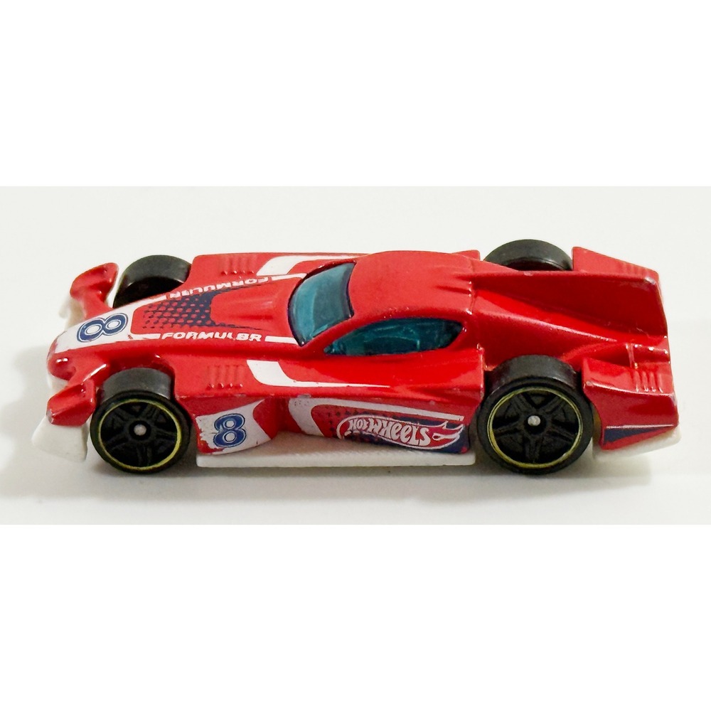 Hot Wheels Formul8r Toy Car Kids 1:64 Red White Blue Racing Graphics #8